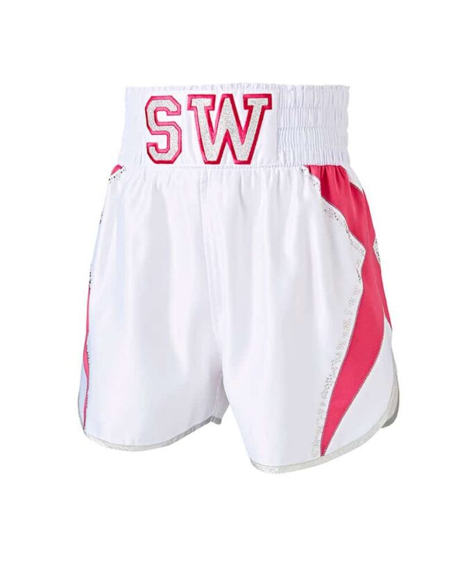 Women's Diamond White & Pink Boxing Shorts