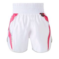Diamond White and Pink Boxing Shorts Rear