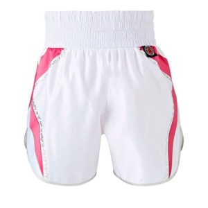 Diamond White and Pink Boxing Shorts Rear