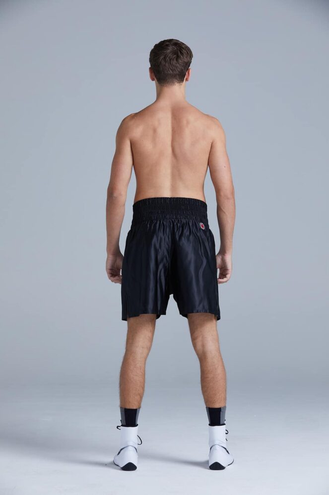Suzi Wong Classic Satin Club Boxing Shorts Back