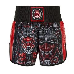 Suzi Wong Samurai Black and Red Muay Thai Shorts