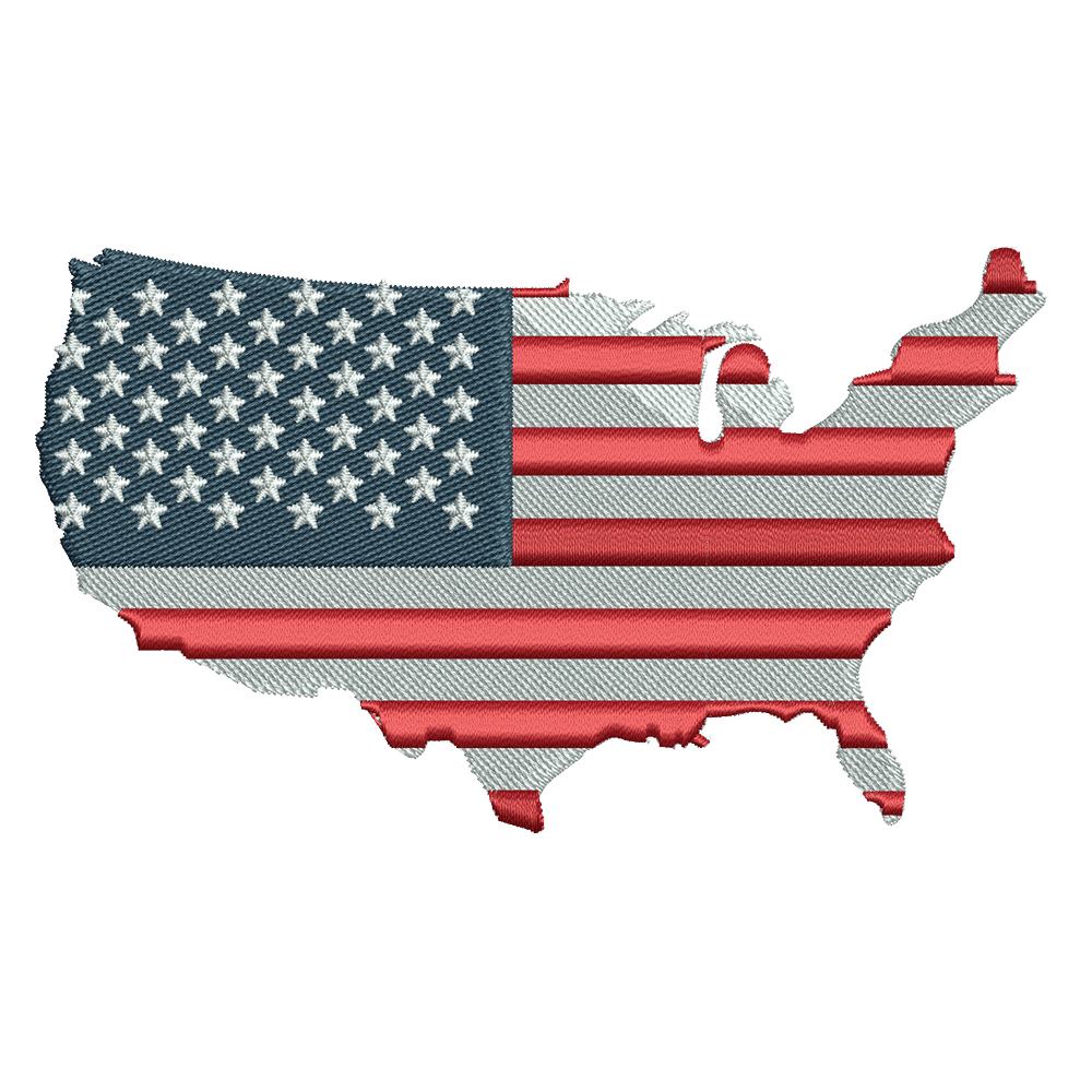 America Outline Flag