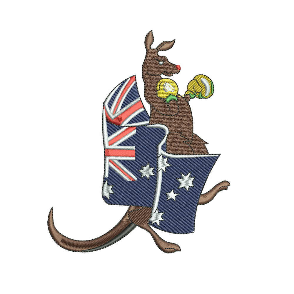 Kangaroo and Flag