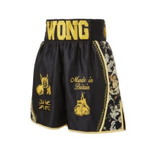 Kid's Baroque Black & Gold Luxury Bling Boxing Shorts