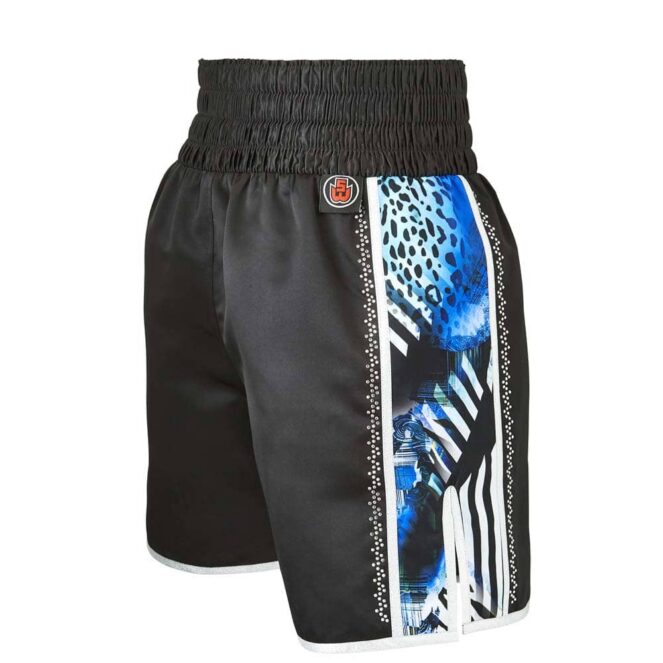 Black Jungle Metric Customisable Boxing Shorts Side