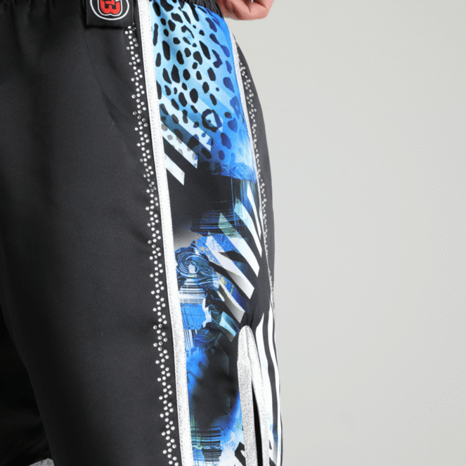 Jungle Metric Blue Side Panel Detail