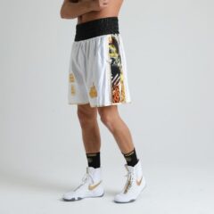 White and Gold Jungle Metric Custom Boxing Kit