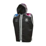 Jungle Metric Black Boxing Ring Jacket with hood up