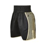 Black and Gold Sparkle Boxing Shorts