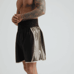 Black & Gold Sparkle Boxing Shorts on Boxer