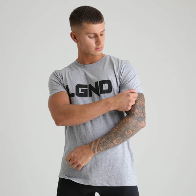 LGND Victory Grey Marl Blue T-Shirt on Boxer