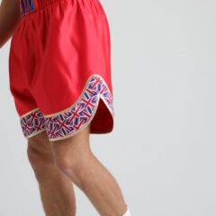 Jubilee - Curved Cut Boxing Shorts Side Detail