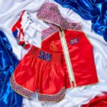 Red Jubilee Custom Boxing Shorts and Ring Jacket