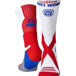 Suzi Wong White Red and Blue Boxing Socks
