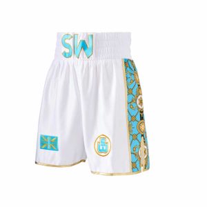 White Front Royality Custom Boxing Shorts