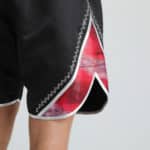 Red Immortal Red Boxing Shorts Close Up