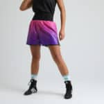 Punch Ombre Black and Multi Coloured Women's Boxing Shorts on female model