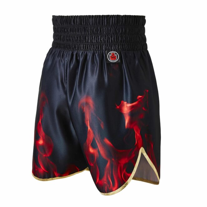 Flame Customisable British Made Boxing Shorts Back