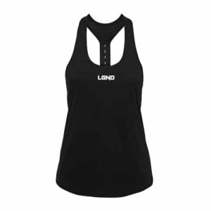 LGND Women's Strap Back Black Vest Front