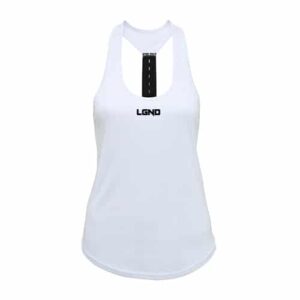 LGND Women's Strap Back White Vest Front