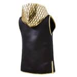 Black and Gold Fish Scale Custom Boxing Ring Jacket Back