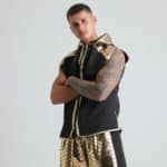 Black and Gold Fish Scale Custom Boxing Ring Jacket