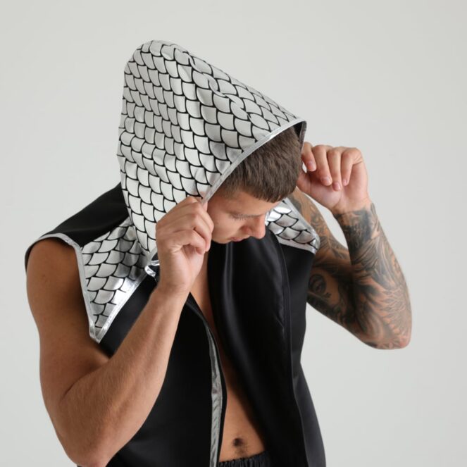 Mens Mermaid Shine Boxing Ring Jacket