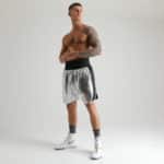 Silver Fish Scale Customisable Boxing Shorts on Boxer
