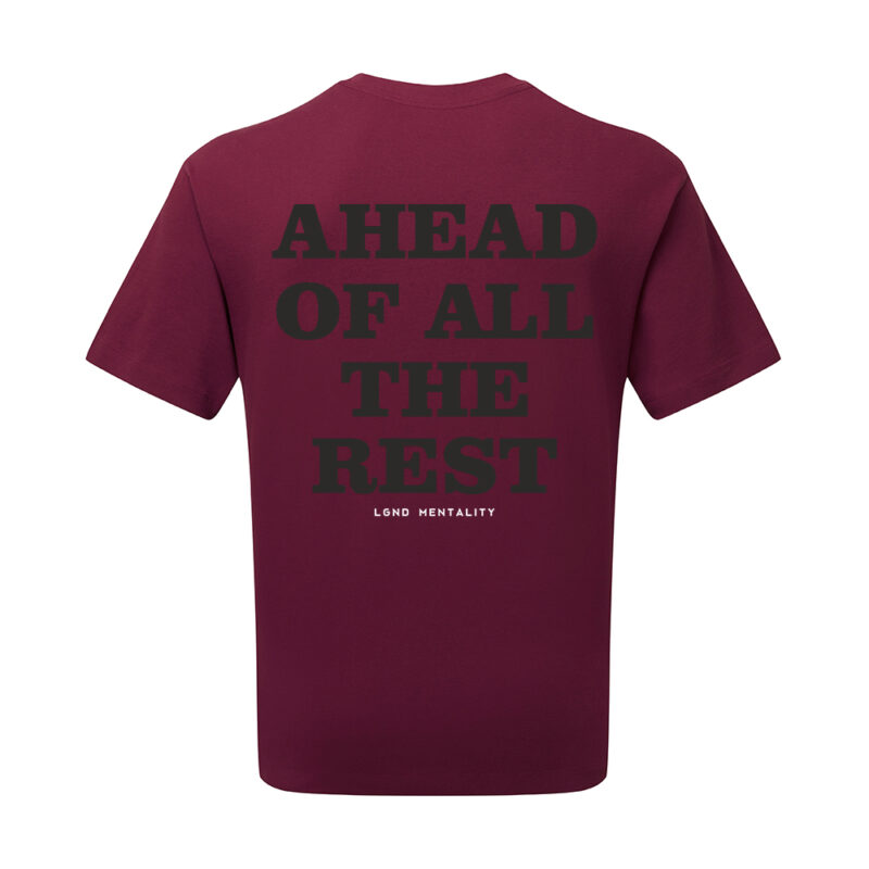 Ahead Of All The Rest Maroon LGND T-Shirt with Boxing Gloves Graphic