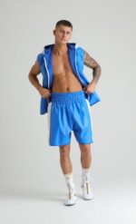 Luxury Leather Blue Boxing Kit with Faux Fur