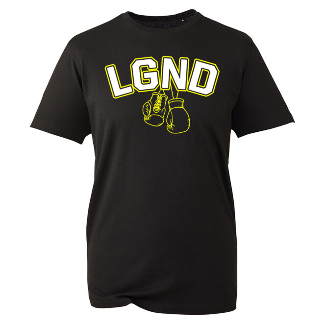 Black T-Shirt with yellow boxing gloves