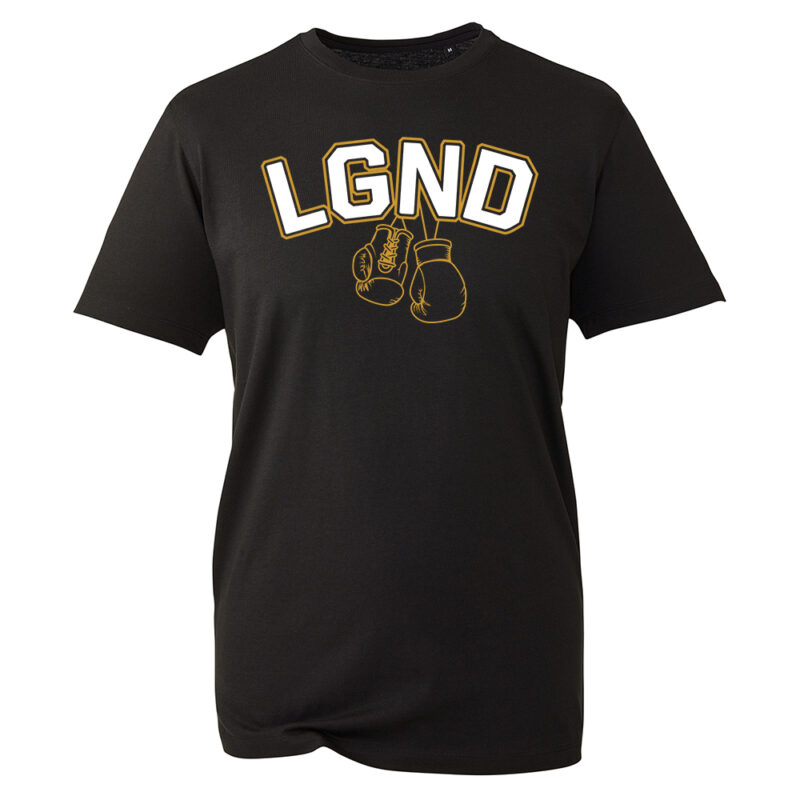 Black T-Shirt with gold boxing gloves