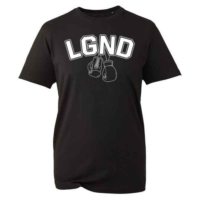 Black T-Shirt with silver boxing gloves