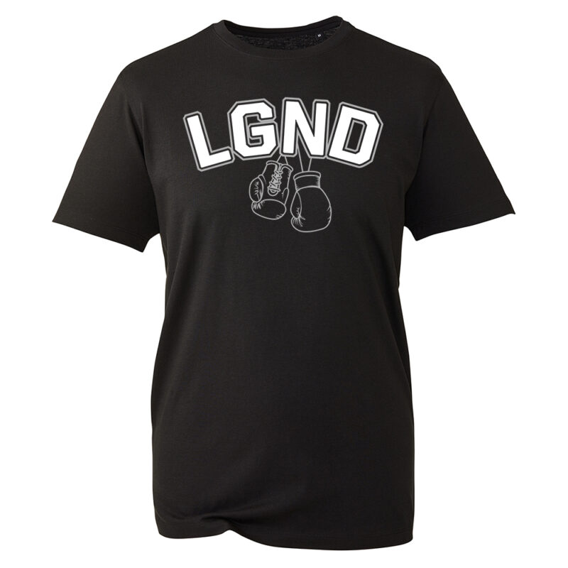 Black T-Shirt with silver boxing gloves