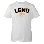 LGND White T-Shirt with Gold Boxing Gloves