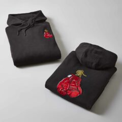 Appliqué Style Boxing Glove Hoodie