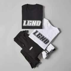 LGND Bundle - White Tee Black Tee Black Bottoms Socks-square