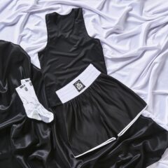 Black SW Retro Style Contrast Amateur Boxing Club Kit Bundle