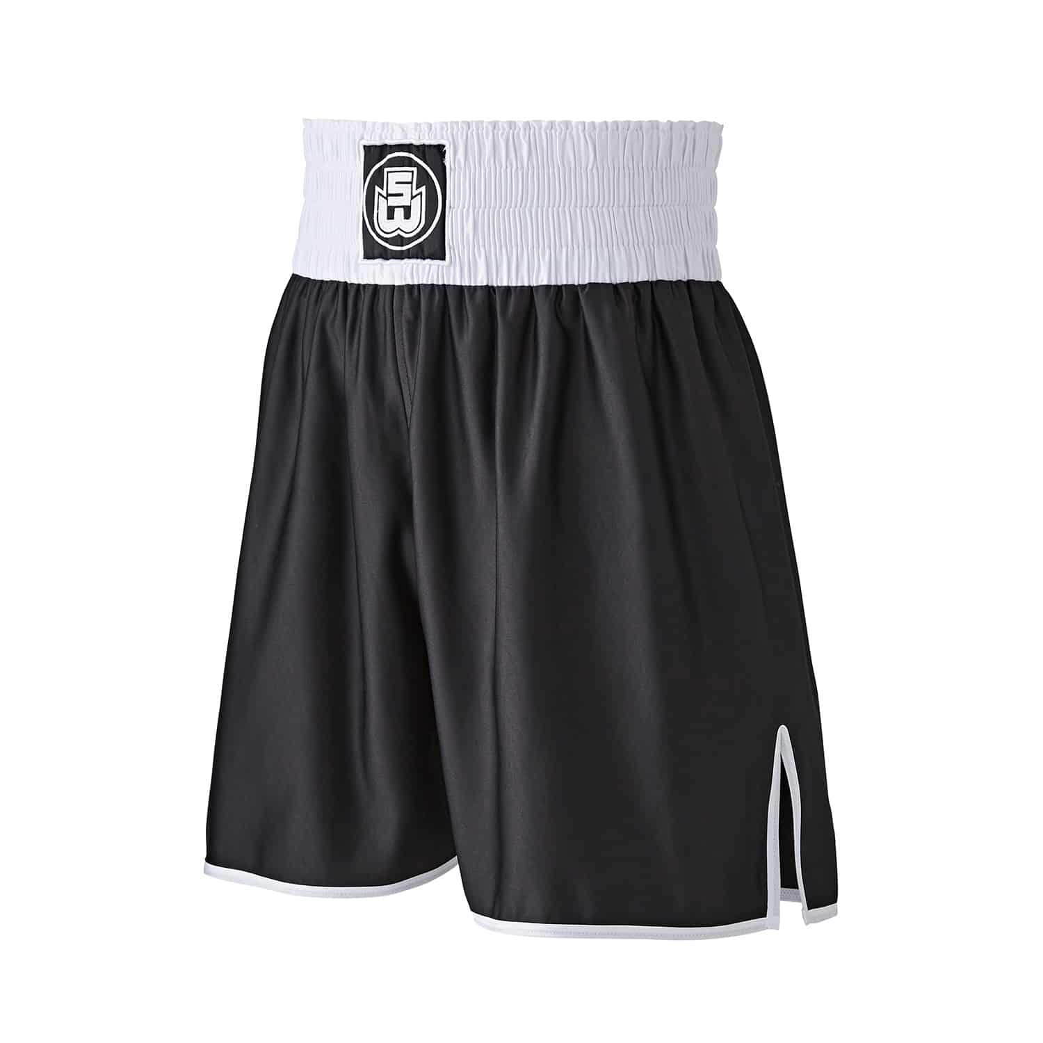 Sports shorts in white and black colors Royalty Free Vector