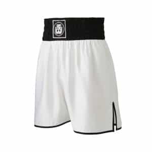 White and Black Amateur Boxing Shorts