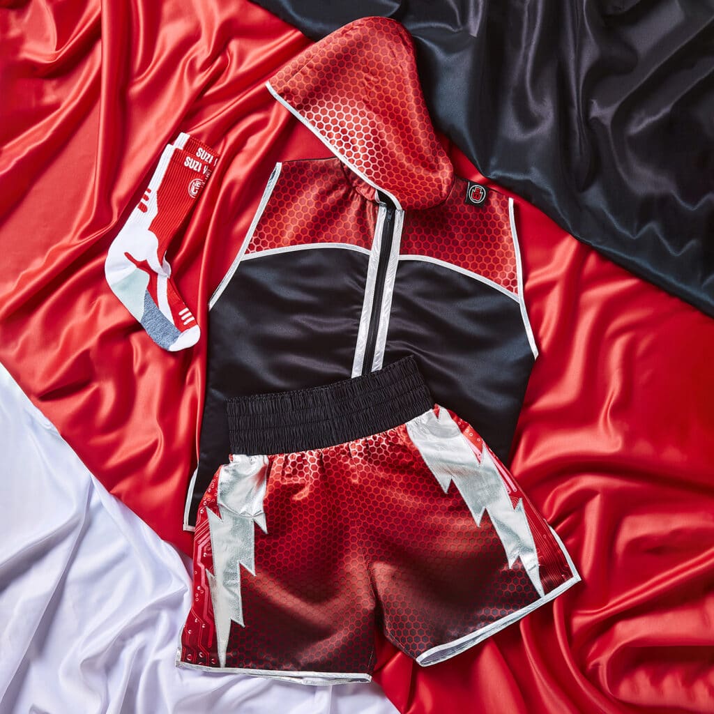 Lightning Hex Red and Black Boxing Kit Bundle