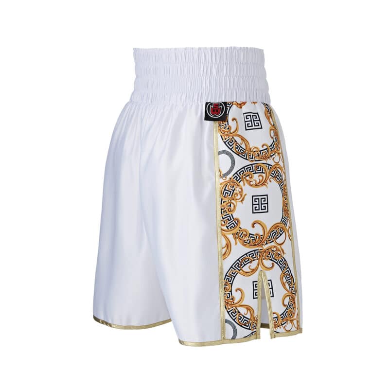 Greco White Boxing Shorts Back