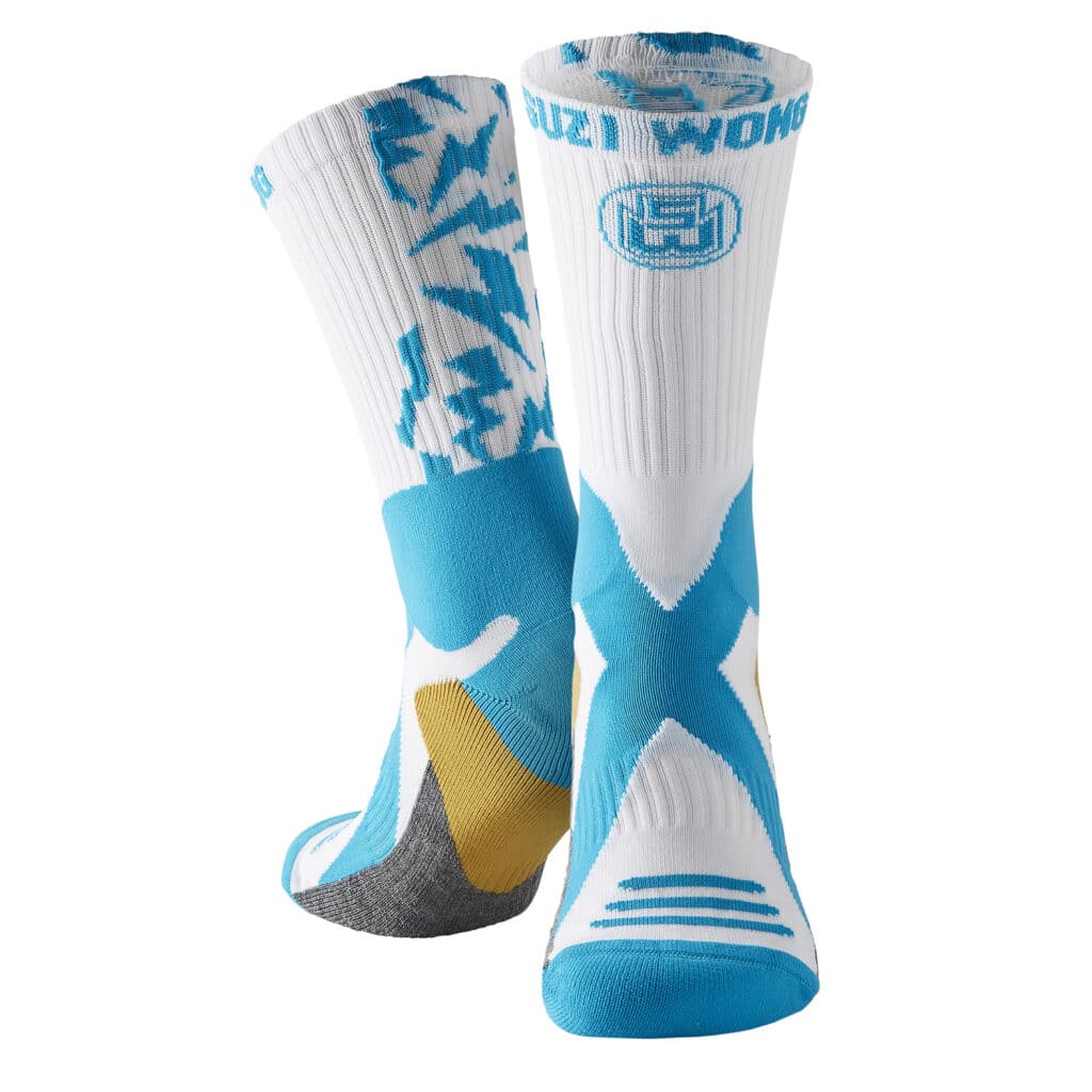 Limited Edition Boxing Socks Lightning White and Teal