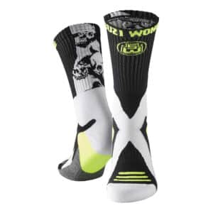 Limited Edition Boxing Socks Skulls Black and Neon