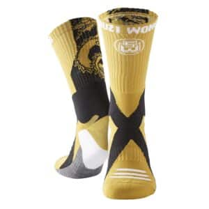 Suzi Wong Dragon Boxing Socks Gold and Black