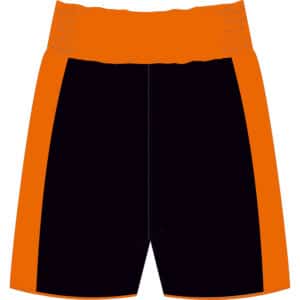 Poseidon ABC Black & Orange Boxing Shorts Back