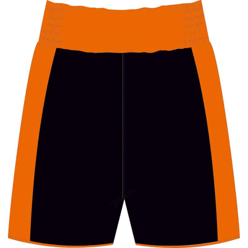 Poseidon ABC Black & Orange Boxing Shorts Back