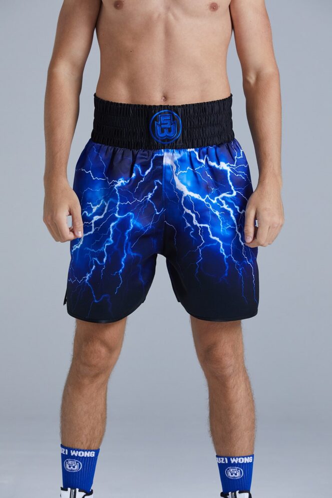 Blue Lightning Boxing Shorts On Boxer