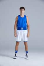 Mens SW Contrast Blue Amatuer Boxing Shorts and Blue Vest