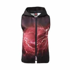 Red Lightning Boxing Ring Jacket Front